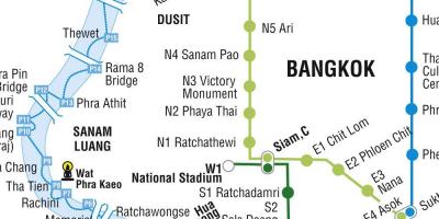 Harta bangkok metro și skytrain