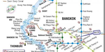 Transportul Public bangkok arată hartă