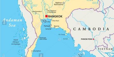 Bangkok pe o hartă a lumii