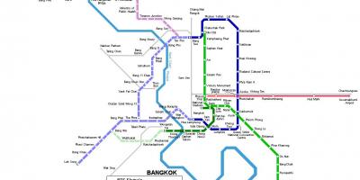 Harta metrou din bangkok, thailanda