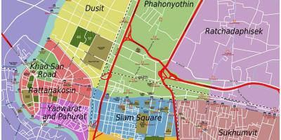 Zone ale bangkok arată hartă