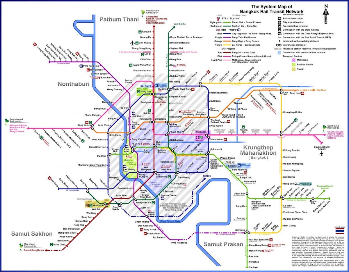 bangkok harta rutelor de autobuz