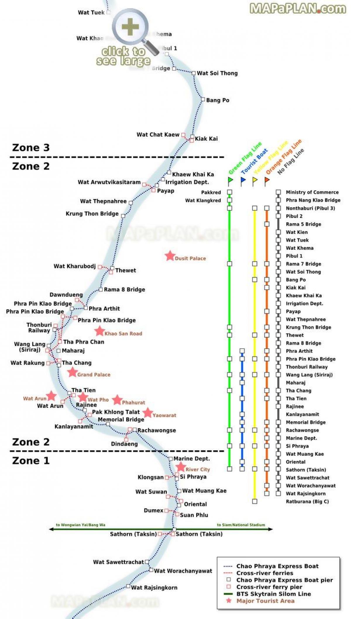 bangkok feribot hartă