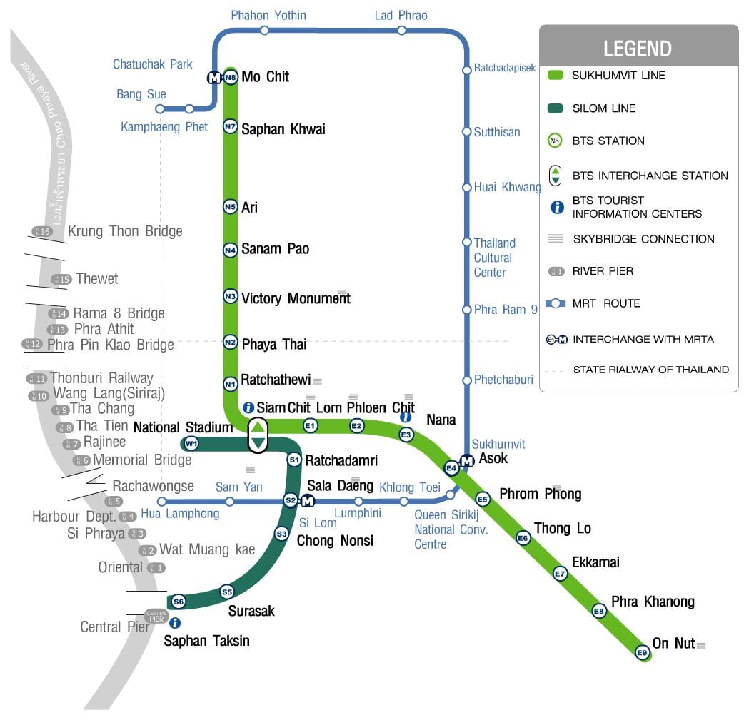 bkk skytrain hartă
