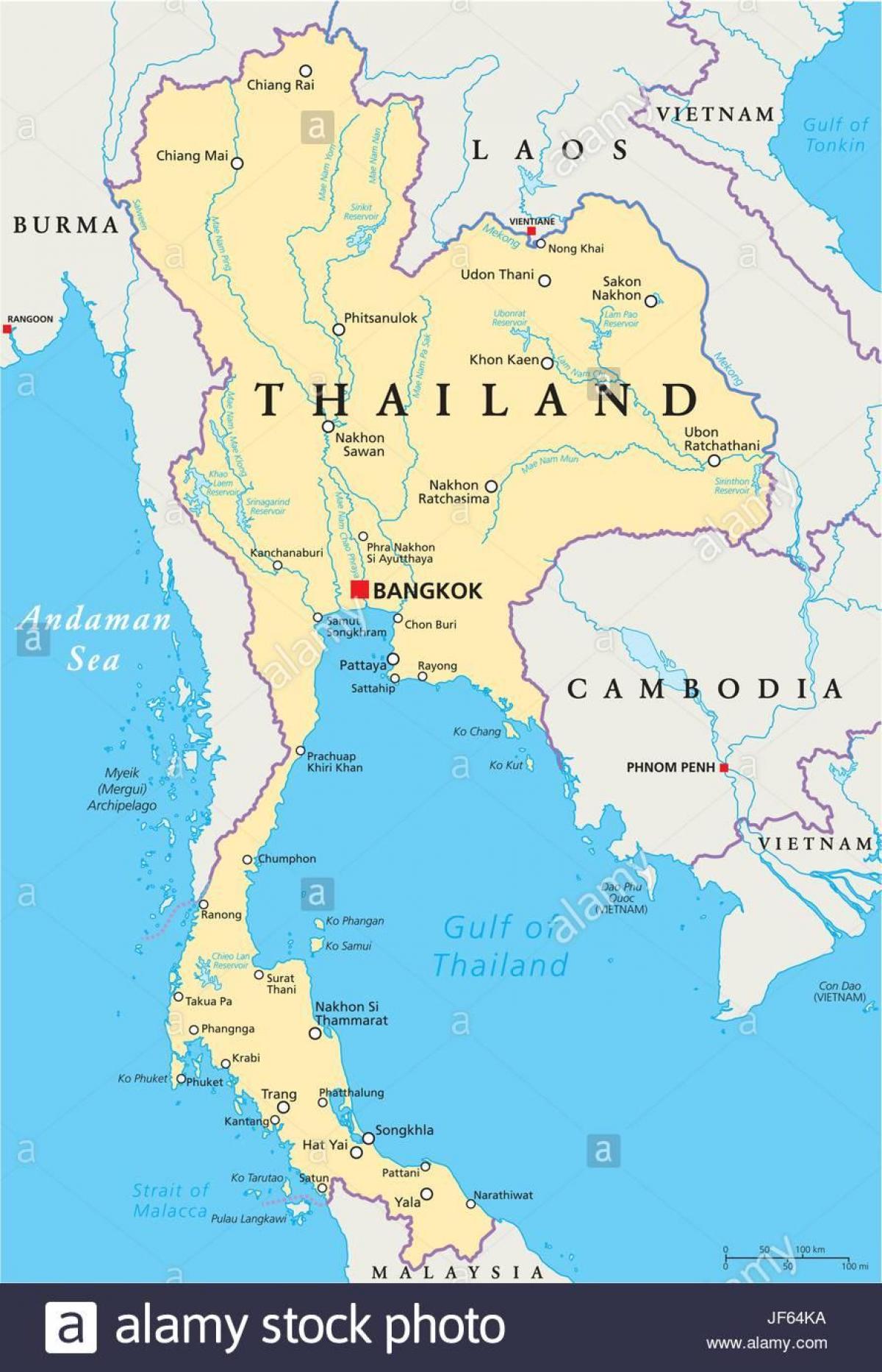 bangkok pe o hartă a lumii