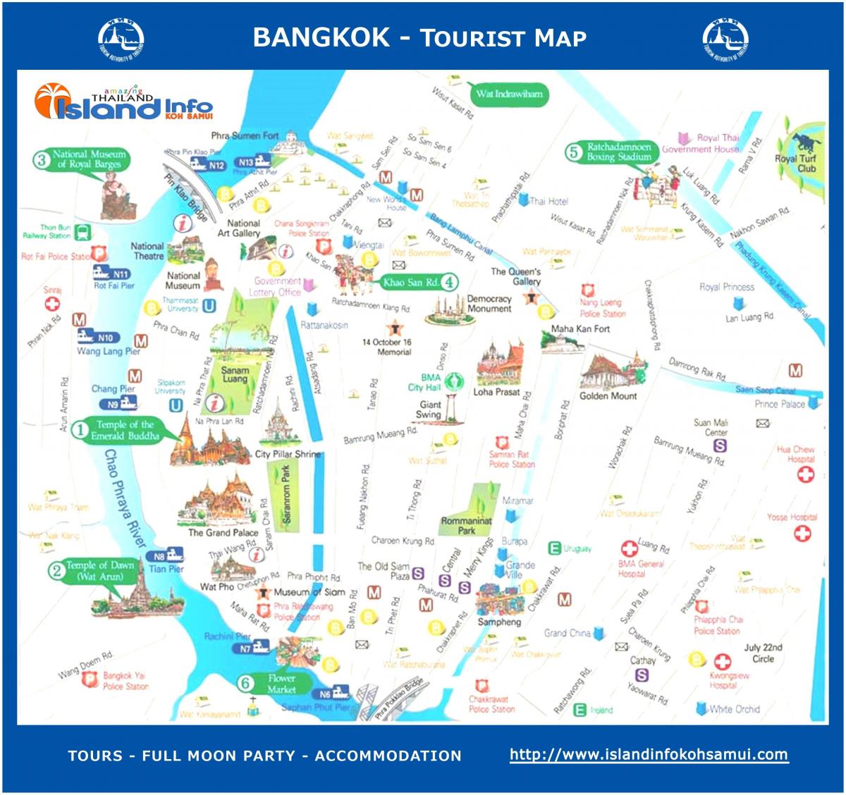 bangkok ghid de călătorie hartă