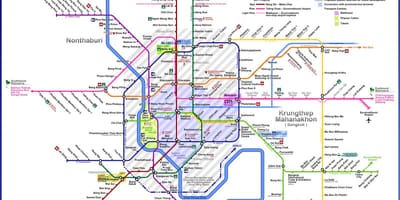 Bangkok harta rutelor de autobuz