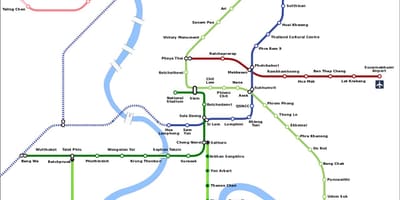 Mrt harta bangkok, thailanda