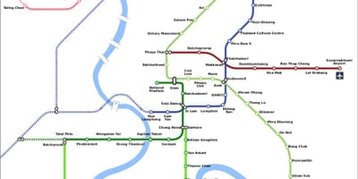 Bangkok bts, mrt hartă