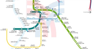 Thailanda bangkok bts hartă