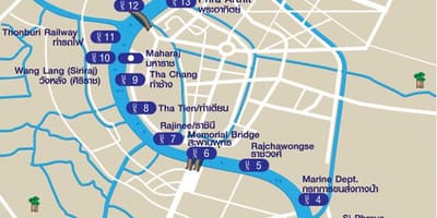 Râu taxi harta bangkok