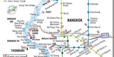 Transportul Public bangkok arată hartă