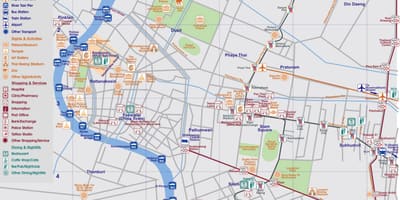 Hartă din centrul bangkok