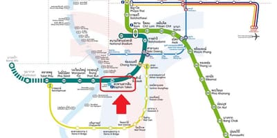 Harta saphan taksin stația bts