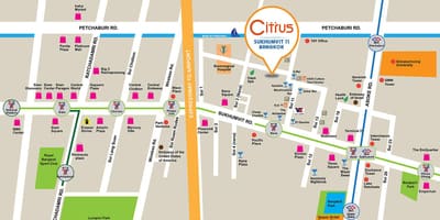 Sukhumvit soi 11 bangkok arată hartă
